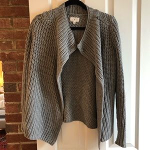 Lou & Grey grey wool sweater asymmetrical